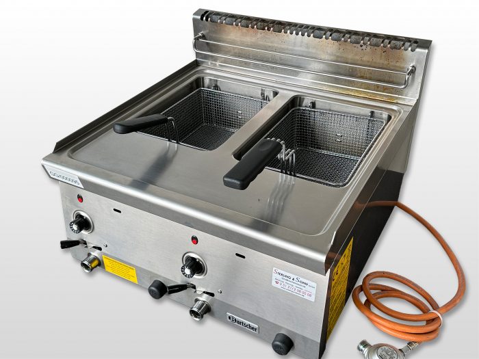 Gas-Fritteuse, zwei Becken